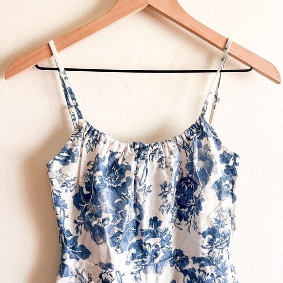 Reformation Violaine Linen Dress in Olympia Size 2 - Picture 5 of 9